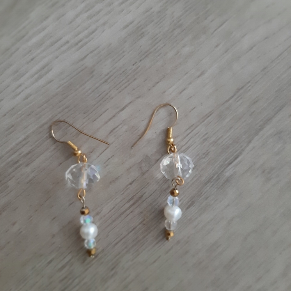 Hand Crafted crystal drop Earrings